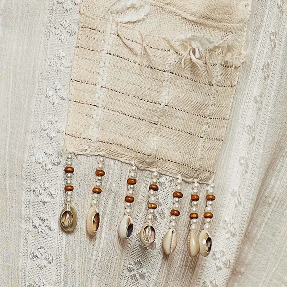 POL- Boho Woven Texture Oversized Shirt Top S-L - Picture 5 of 6